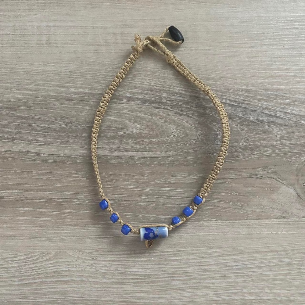 Handmade necklace with floral bead